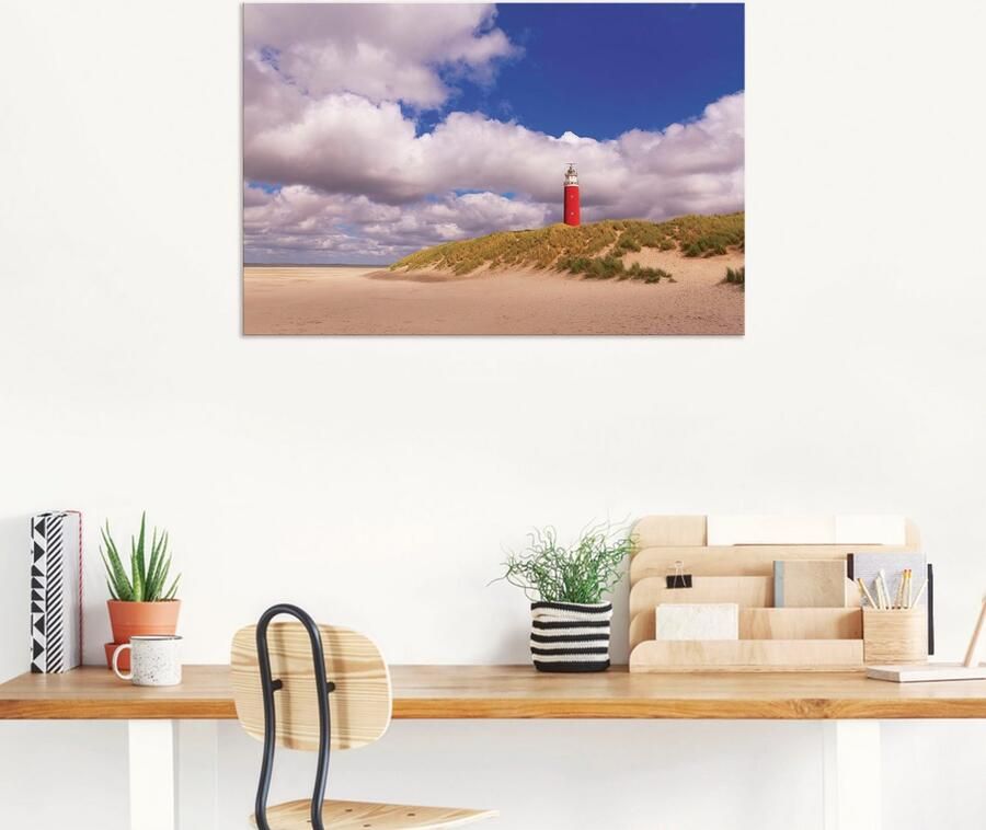 Artland Artprint Wolkenimpressie bij de vuurtoren als artprint van aluminium artprint voor buiten poster in diverse formaten - Foto 5