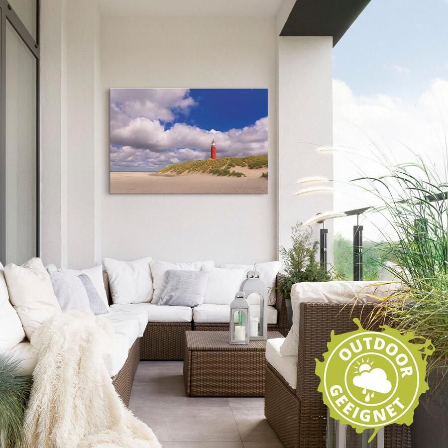 Artland Artprint Wolkenimpressie bij de vuurtoren als artprint van aluminium artprint voor buiten poster in diverse formaten - Foto 2