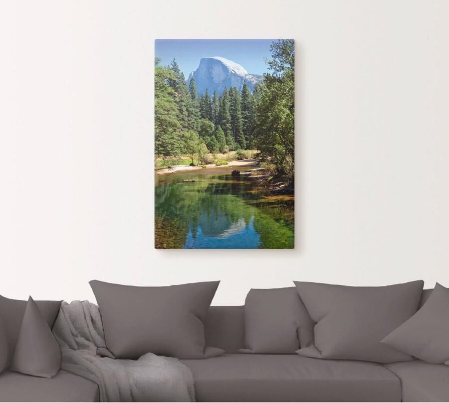 Artland Artprint op linnen Yosemite Valley Half Dome River of Mercy - Foto 5