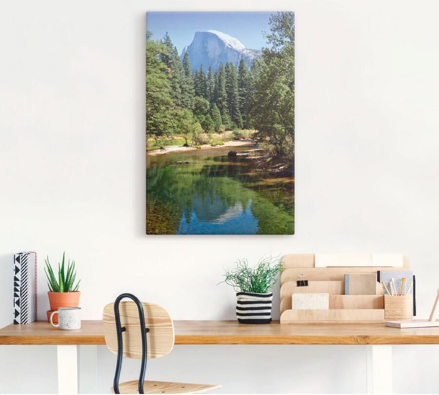 Artland Artprint op linnen Yosemite Valley Half Dome River of Mercy - Foto 4