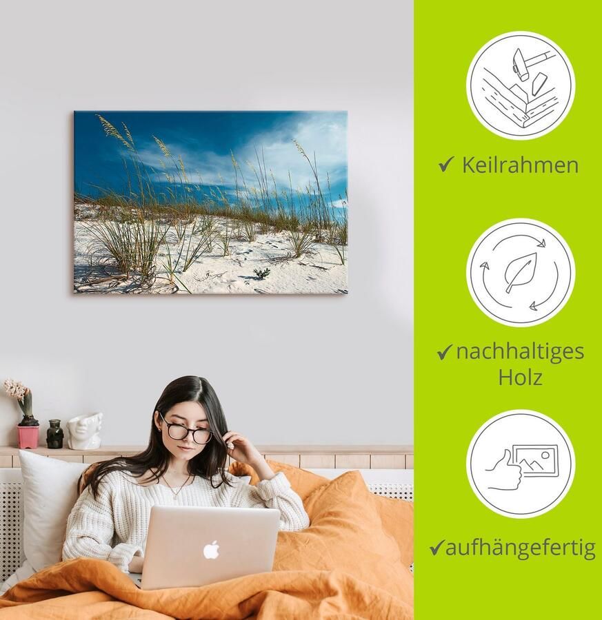 Artland Artprint Zandduinen en grassen als artprint van aluminium artprint voor buiten artprint op linnen poster in verschillende maten. maten - Foto 4