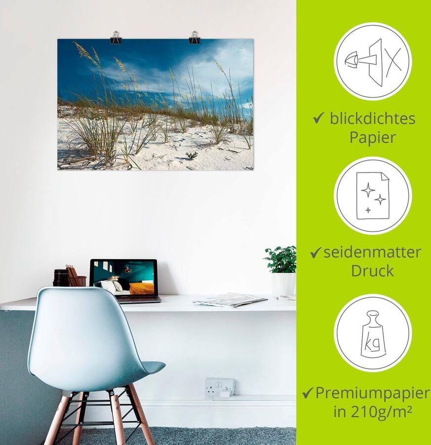 Artland Artprint Zandduinen en grassen als artprint van aluminium artprint voor buiten artprint op linnen poster in verschillende maten. maten - Foto 2