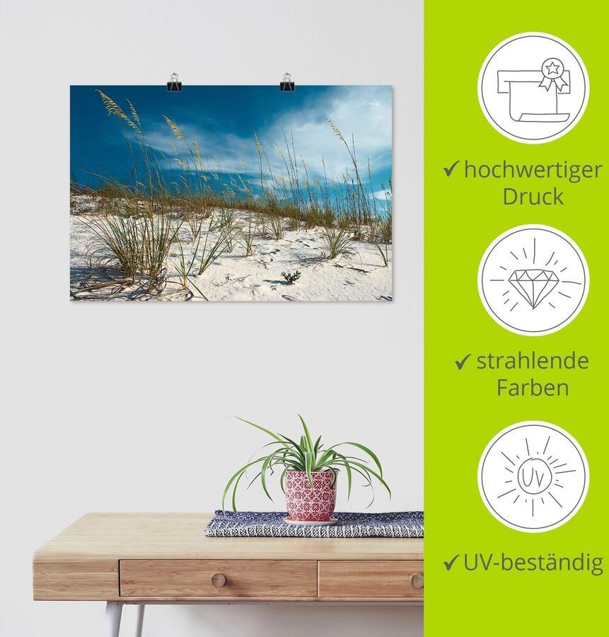 Artland Artprint Zandduinen en grassen als artprint van aluminium artprint voor buiten artprint op linnen poster in verschillende maten. maten - Foto 3