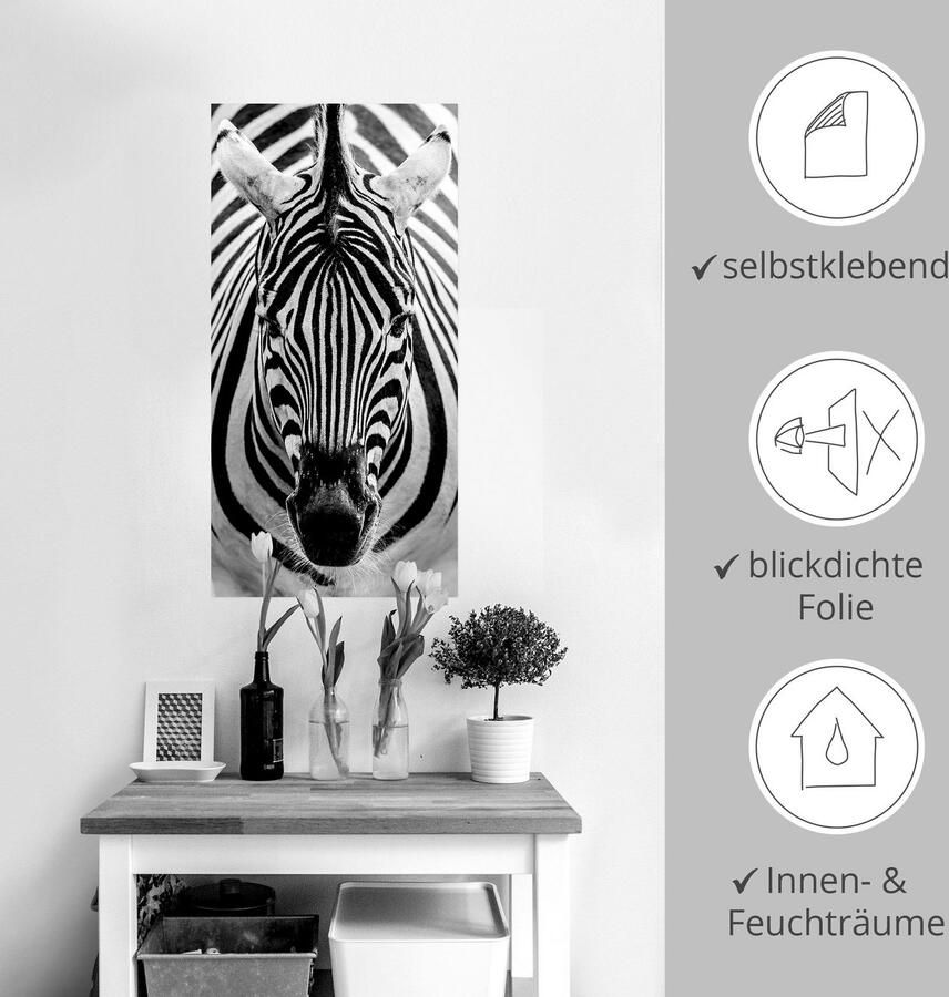 Artland Artprint Zebra als artprint op linnen poster muursticker in verschillende maten - Foto 3