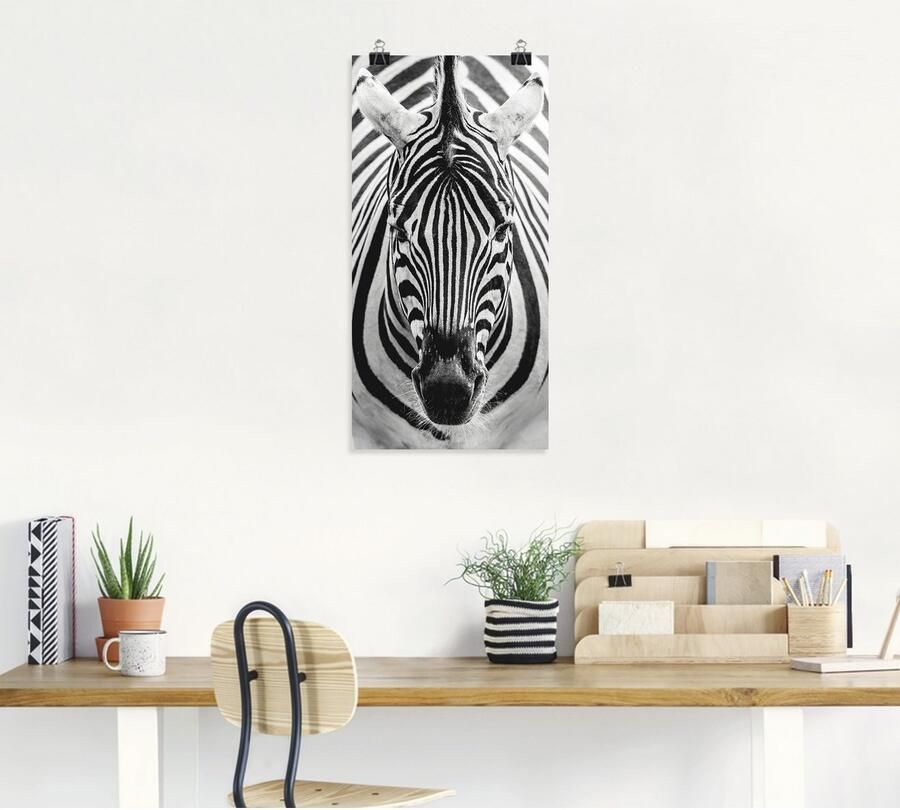 Artland Artprint Zebra als artprint op linnen poster muursticker in verschillende maten - Foto 4