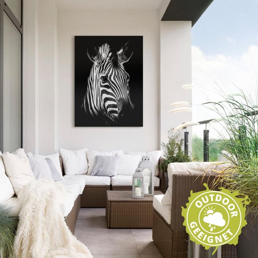Artland Artprint Zebra als artprint van aluminium artprint voor buiten artprint op linnen poster muursticker - Foto 2