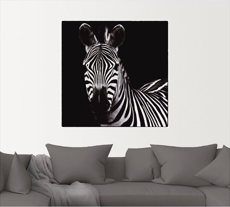 Artland Artprint Zebra II als artprint op linnen muursticker in verschillende maten - Foto 3