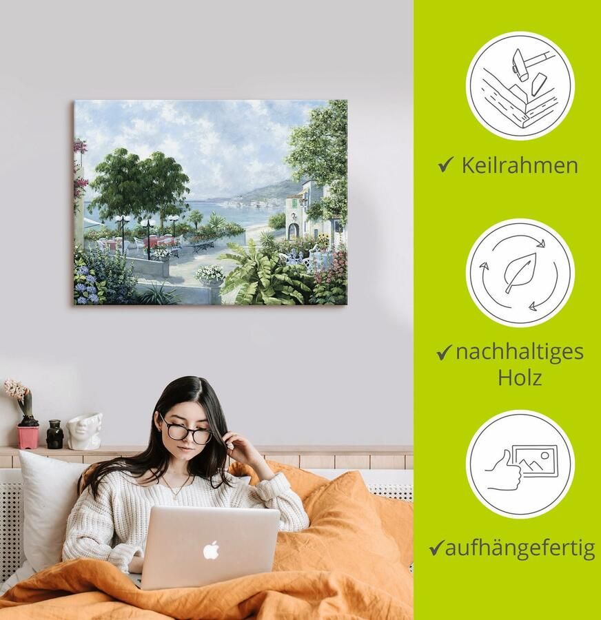 Artland Artprint Zeezicht als artprint op linnen poster in verschillende formaten maten - Foto 2