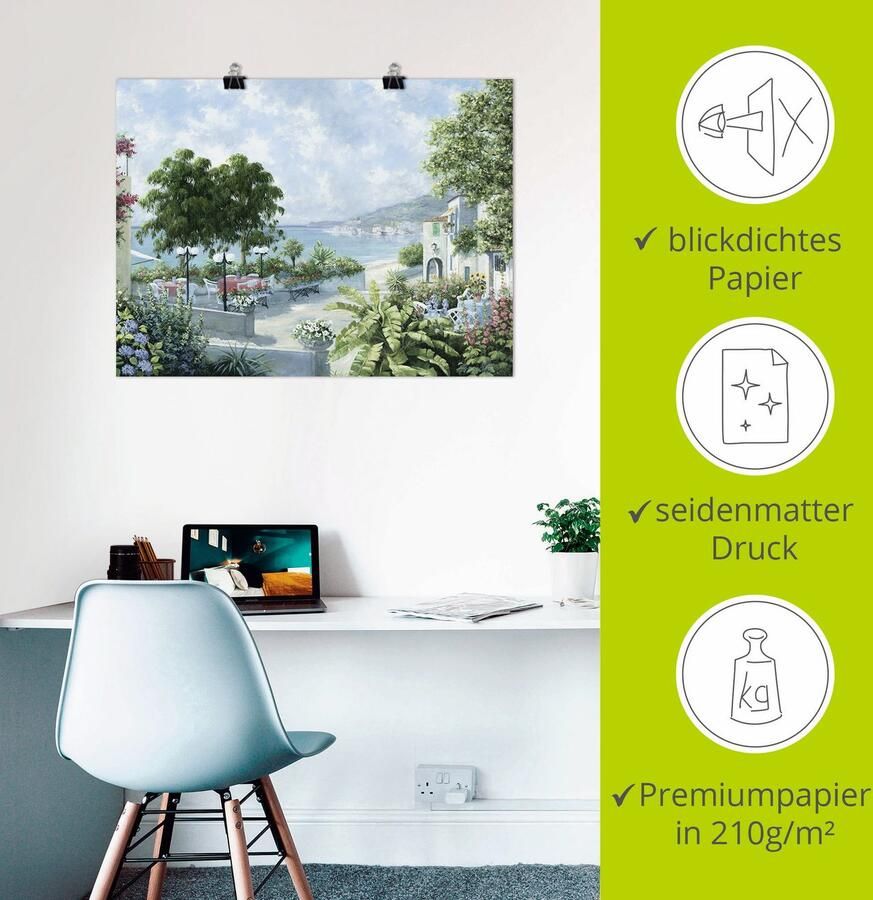 Artland Artprint Zeezicht als artprint op linnen poster in verschillende formaten maten - Foto 2