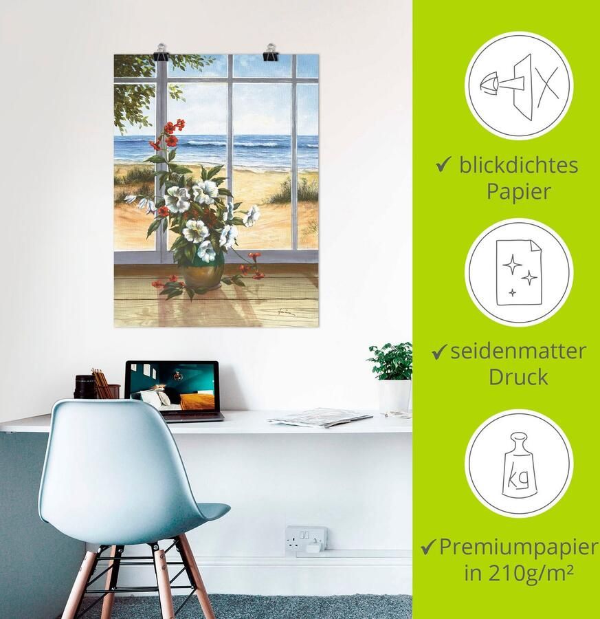 Artland Artprint Zeezicht als artprint op linnen poster in verschillende formaten maten - Foto 2