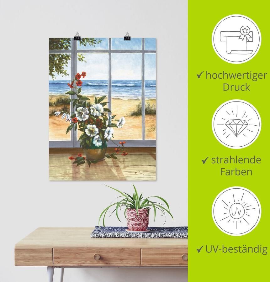 Artland Artprint Zeezicht als artprint op linnen poster in verschillende formaten maten - Foto 3