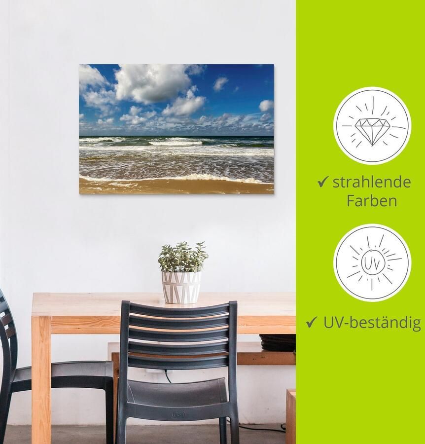 Artland Artprint Zeezicht strand paal als artprint van aluminium artprint voor buiten poster muursticker in diverse maten formaten - Foto 3