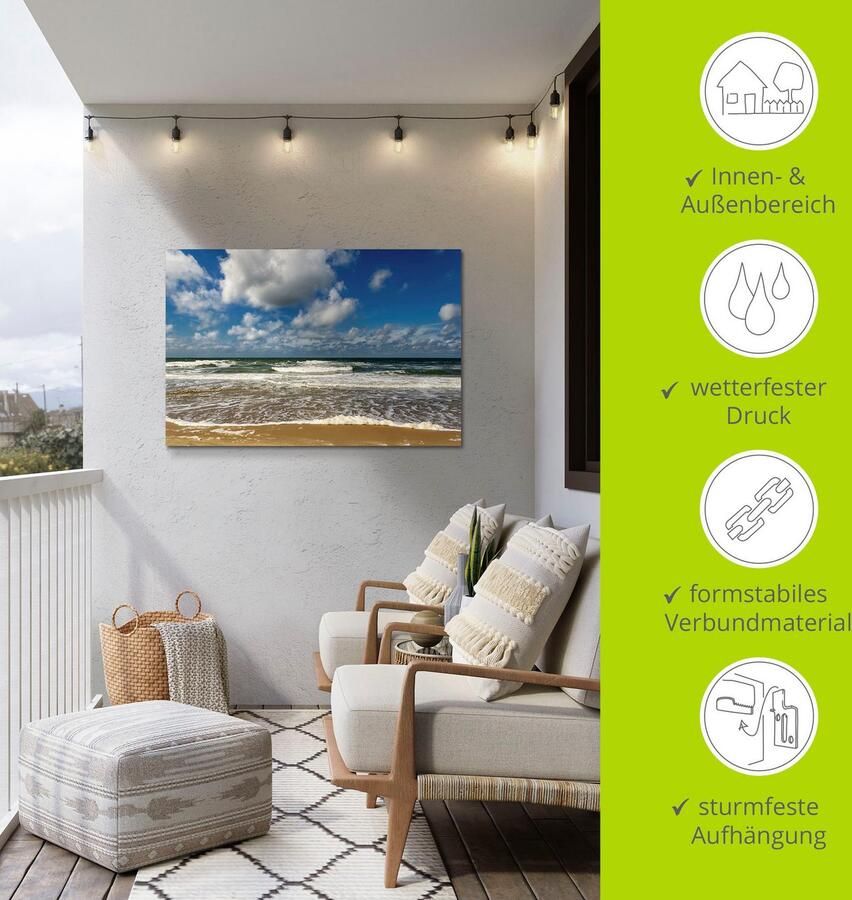 Artland Artprint Zeezicht strand paal als artprint van aluminium artprint voor buiten poster muursticker in diverse maten formaten - Foto 5