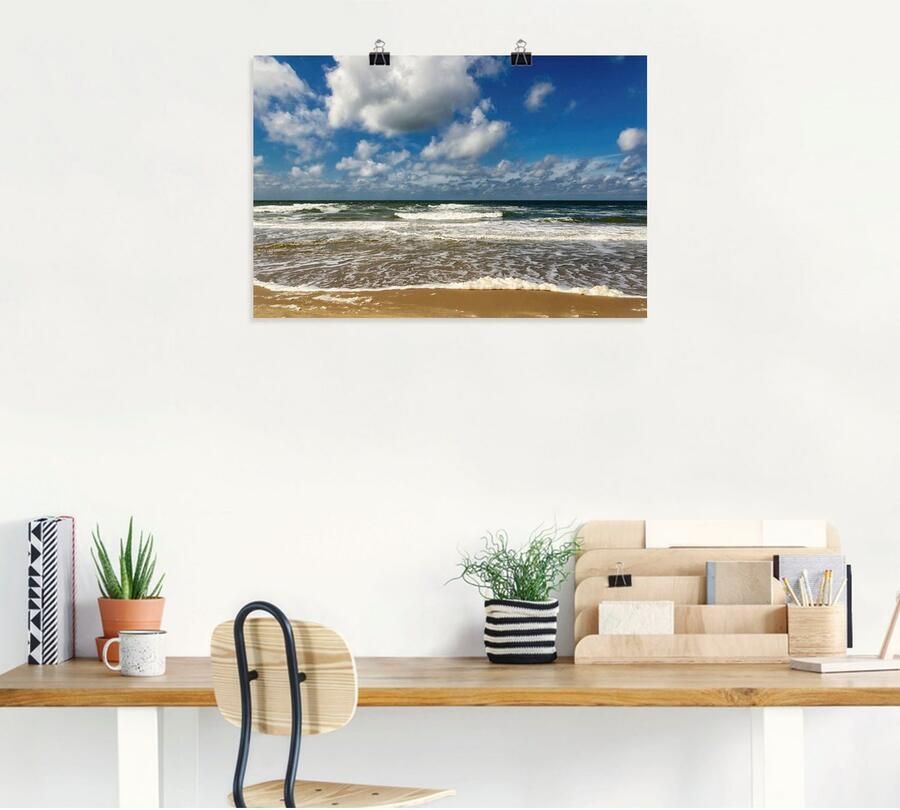 Artland Artprint Zeezicht strand paal als artprint van aluminium artprint voor buiten poster muursticker in diverse maten formaten - Foto 4