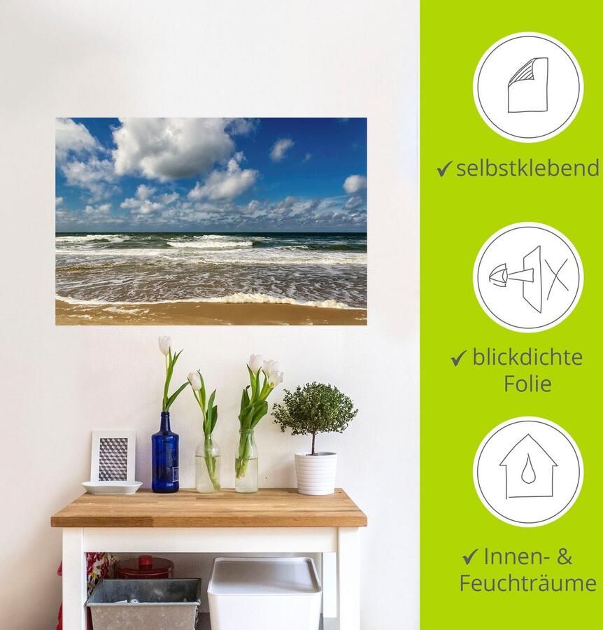 Artland Artprint Zeezicht strand paal als artprint van aluminium artprint voor buiten poster muursticker in diverse maten formaten - Foto 4