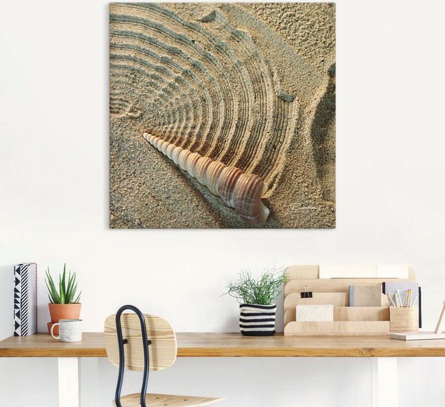 Artland Artprint Zen IV schelp in het zand als artprint van aluminium artprint voor buiten artprint op linnen in verschillende maten - Foto 5