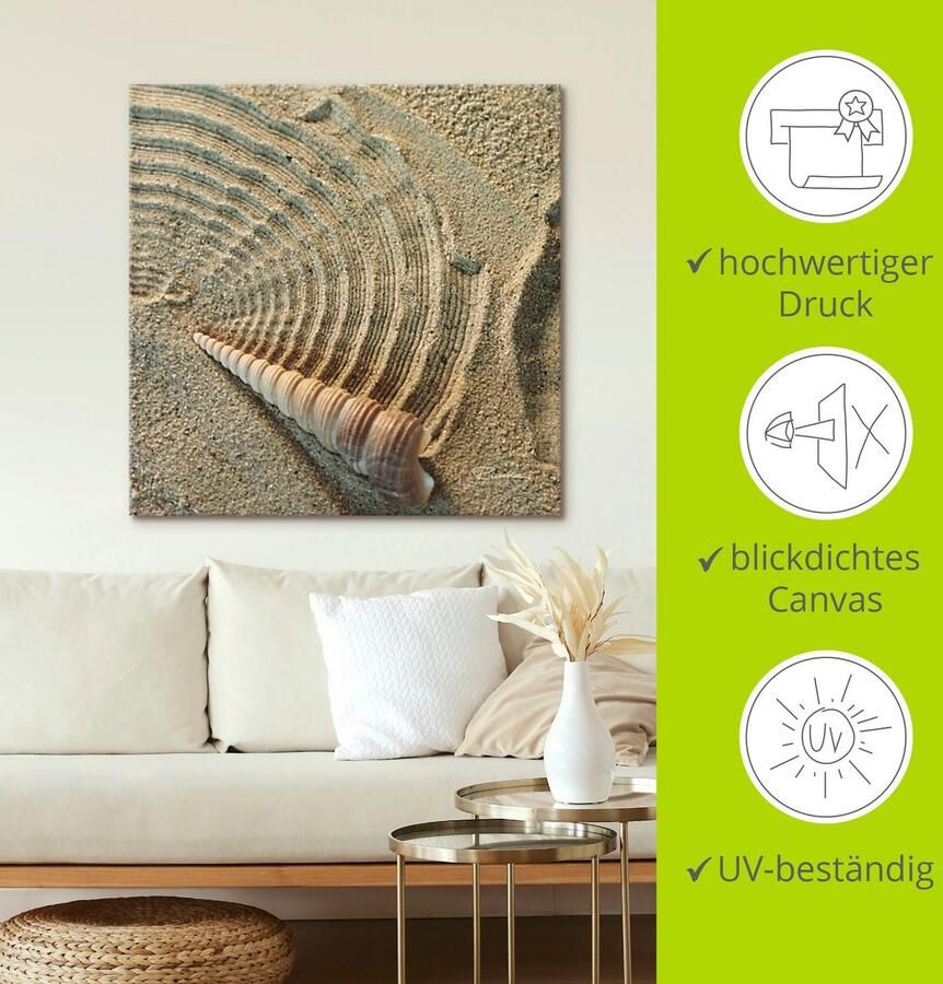 Artland Artprint Zen IV schelp in het zand als artprint van aluminium artprint voor buiten artprint op linnen in verschillende maten - Foto 5