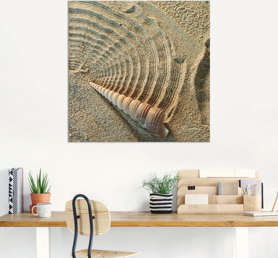 Artland Artprint Zen IV schelp in het zand als artprint van aluminium artprint voor buiten artprint op linnen in verschillende maten - Foto 5