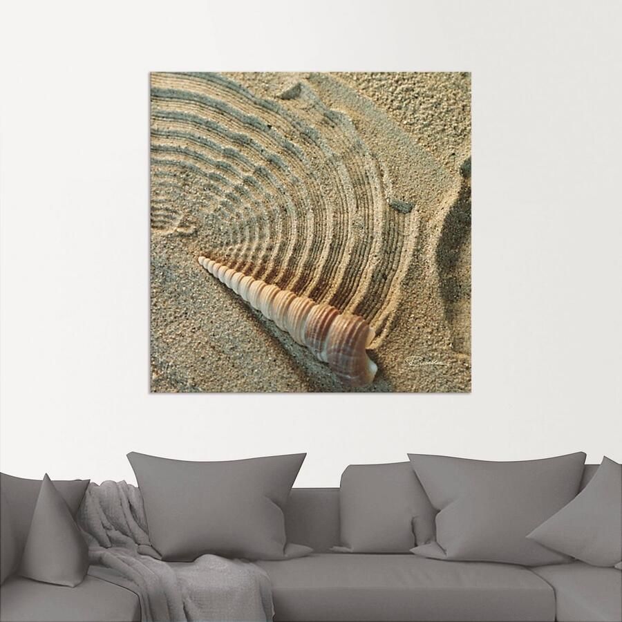 Artland Artprint Zen IV schelp in het zand als artprint van aluminium artprint voor buiten artprint op linnen in verschillende maten