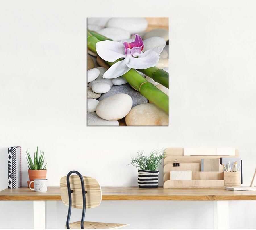 Artland Artprint Zen orchidee als artprint van aluminium artprint op linnen muursticker verschillende maten - Foto 4