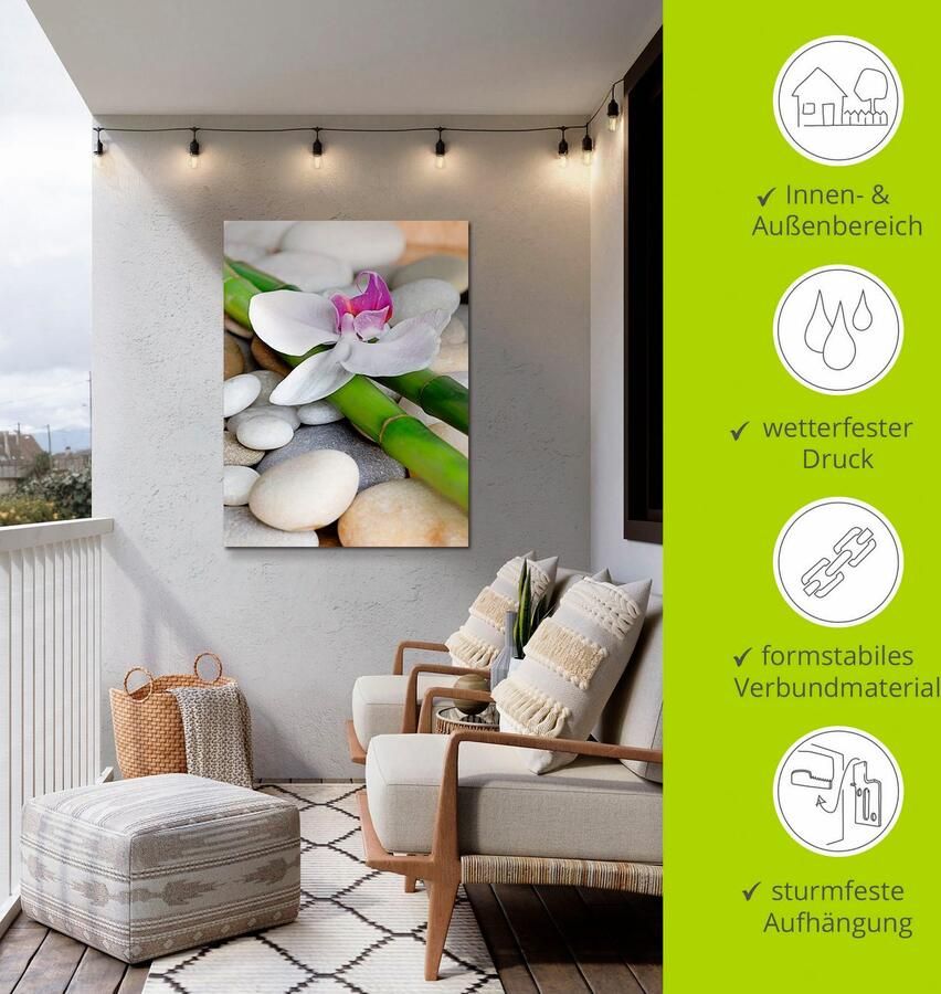 Artland Artprint Zen orchidee als artprint van aluminium artprint op linnen muursticker verschillende maten - Foto 3