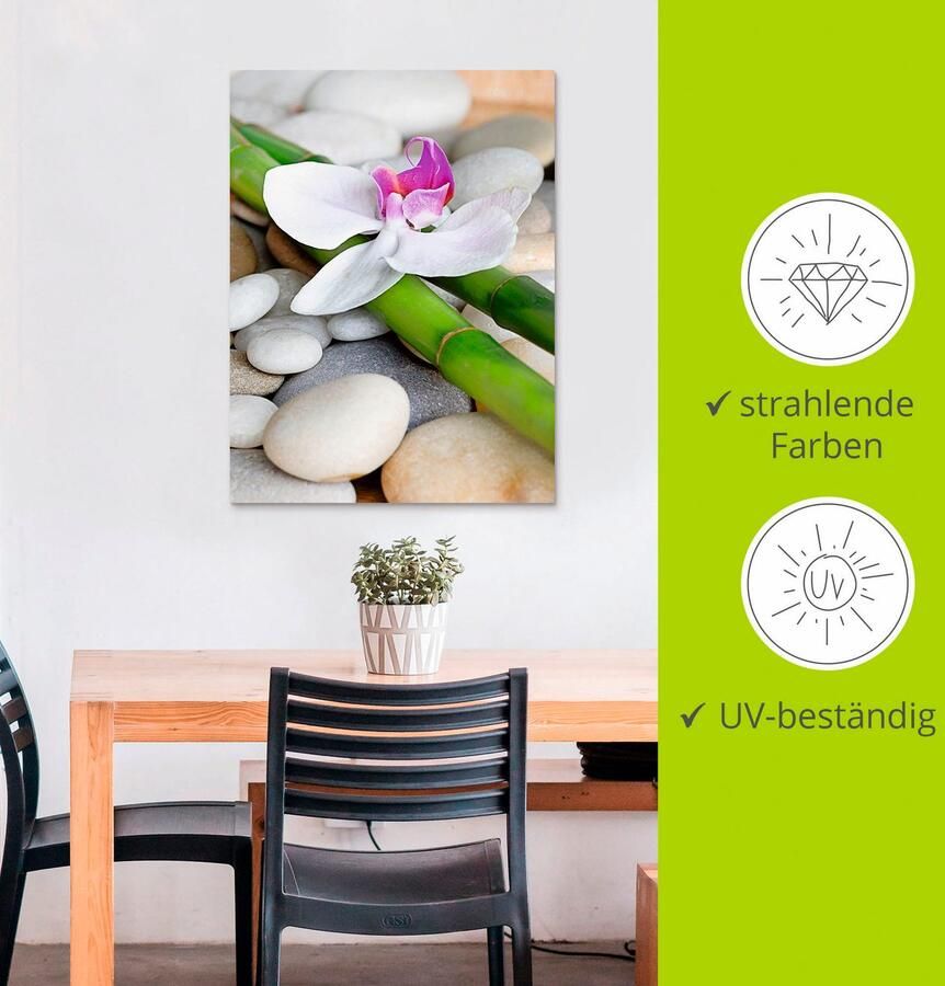 Artland Artprint Zen orchidee als artprint van aluminium artprint op linnen muursticker verschillende maten - Foto 2