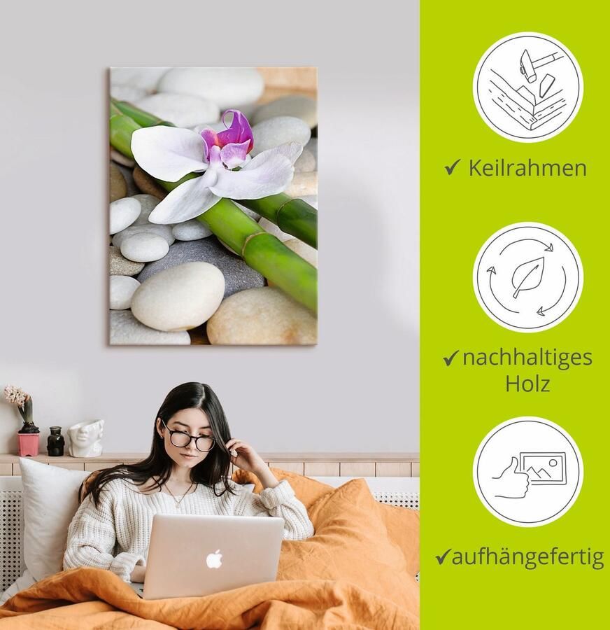 Artland Artprint Zen orchidee als artprint van aluminium artprint op linnen muursticker verschillende maten