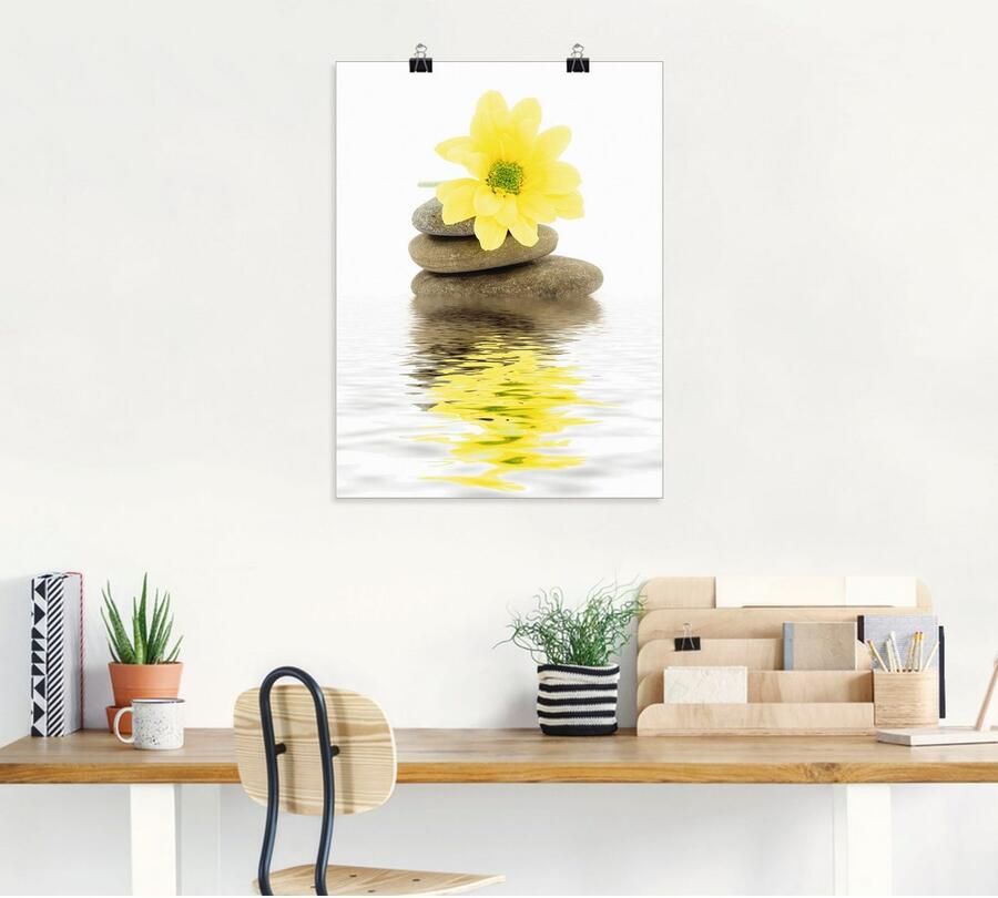Artland Artprint Zen Spa stenen met bloemen II als artprint van aluminium artprint voor buiten artprint op linnen poster in verschillende maten. maten - Foto 4