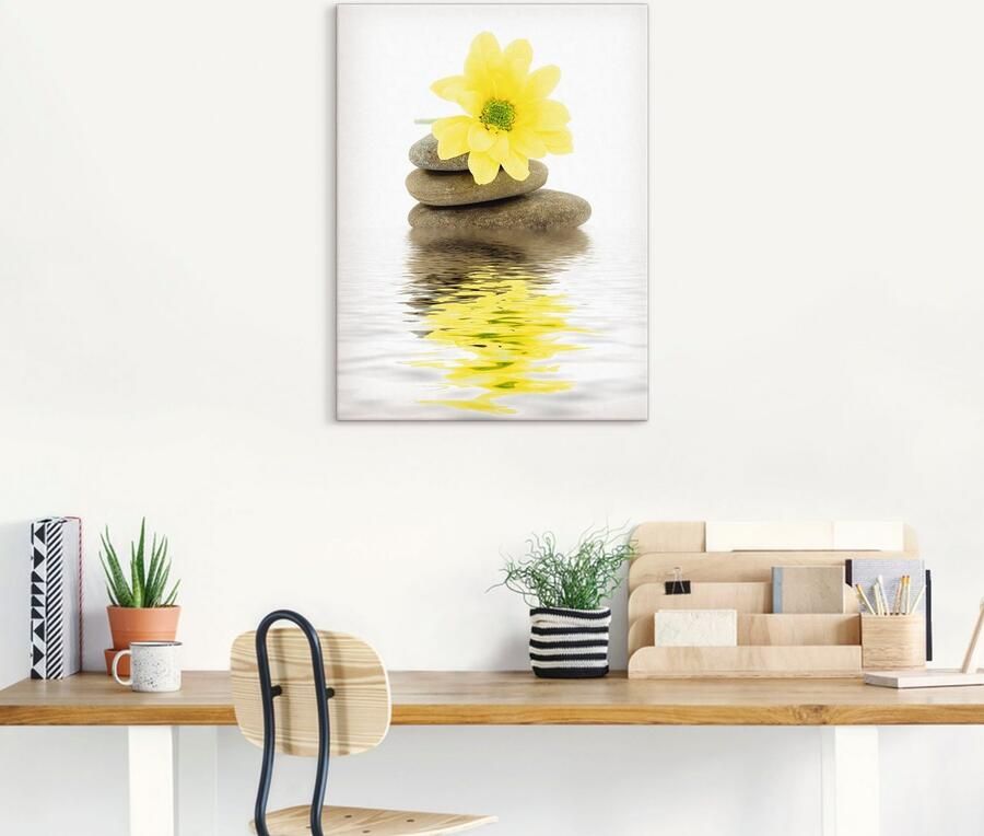 Artland Artprint Zen Spa stenen met bloemen II als artprint van aluminium artprint voor buiten artprint op linnen poster in verschillende maten. maten - Foto 4