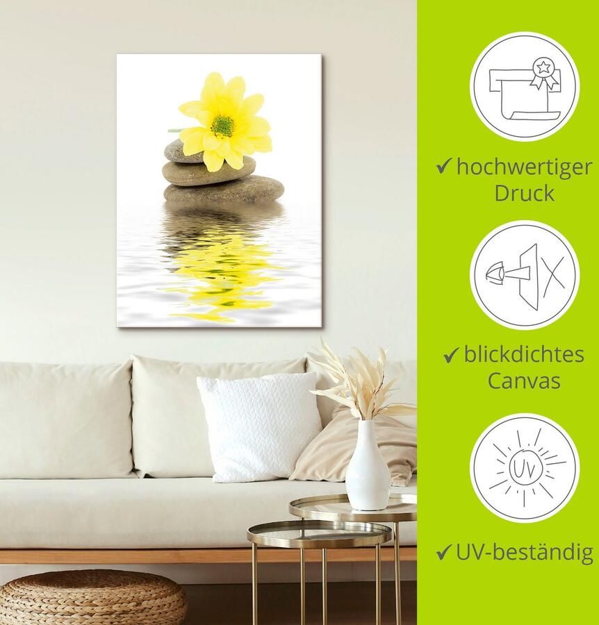 Artland Artprint Zen Spa stenen met bloemen II als artprint van aluminium artprint voor buiten artprint op linnen poster in verschillende maten. maten - Foto 4