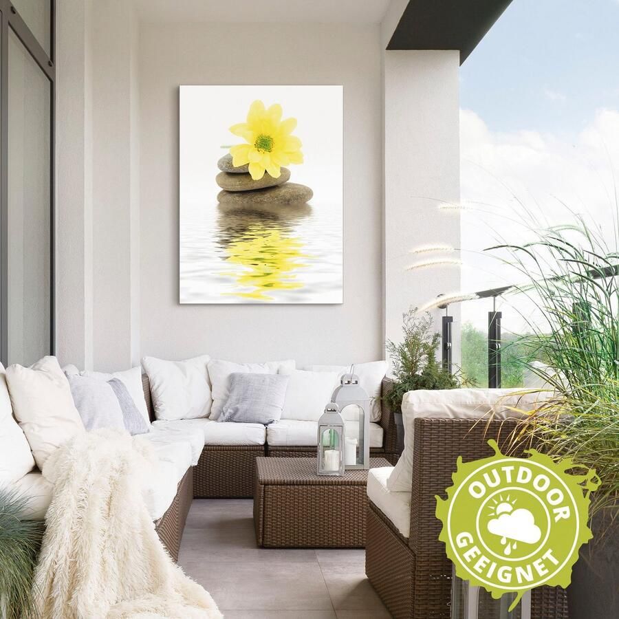 Artland Artprint Zen Spa stenen met bloemen II als artprint van aluminium artprint voor buiten artprint op linnen poster in verschillende maten. maten - Foto 2