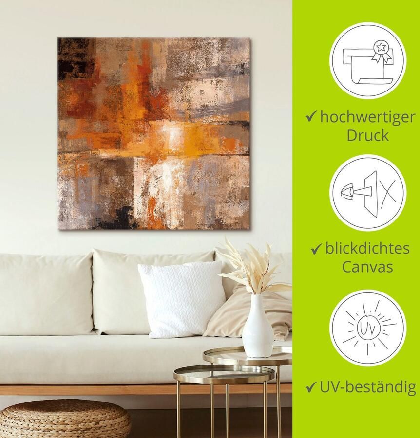 Artland Artprint Zilverkleur en amber oogst als artprint op linnen poster in verschillende formaten maten - Foto 4