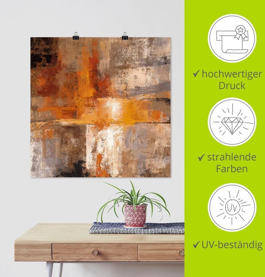Artland Artprint Zilverkleur en amber oogst als artprint op linnen poster in verschillende formaten maten - Foto 3