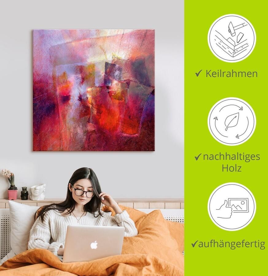 Artland Artprint Zomer abstract als artprint op linnen poster in verschillende formaten maten - Foto 2