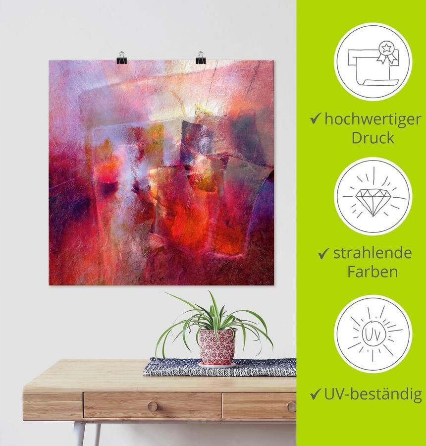 Artland Artprint Zomer abstract als artprint op linnen poster in verschillende formaten maten - Foto 4