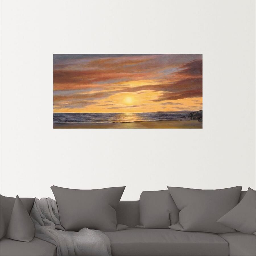 Artland Artprint Zon aan het strand als artprint van aluminium artprint voor buiten artprint op linnen poster muursticker - Foto 2