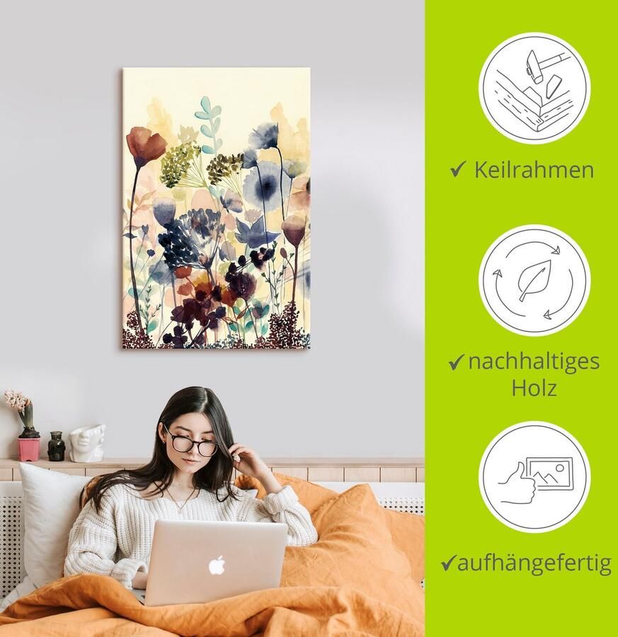 Artland Artprint Zongedroogde bloemen I als artprint van aluminium artprint voor buiten artprint op linnen poster muursticker
