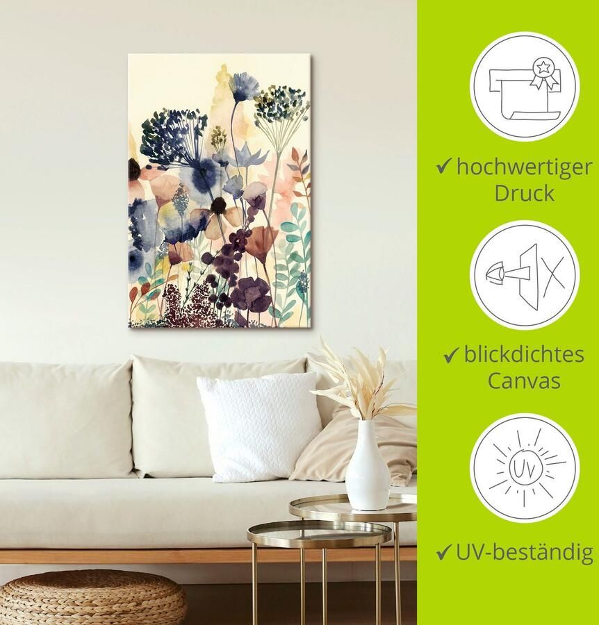 Artland Artprint Zongedroogde bloemen II als artprint op linnen poster in verschillende formaten maten - Foto 2