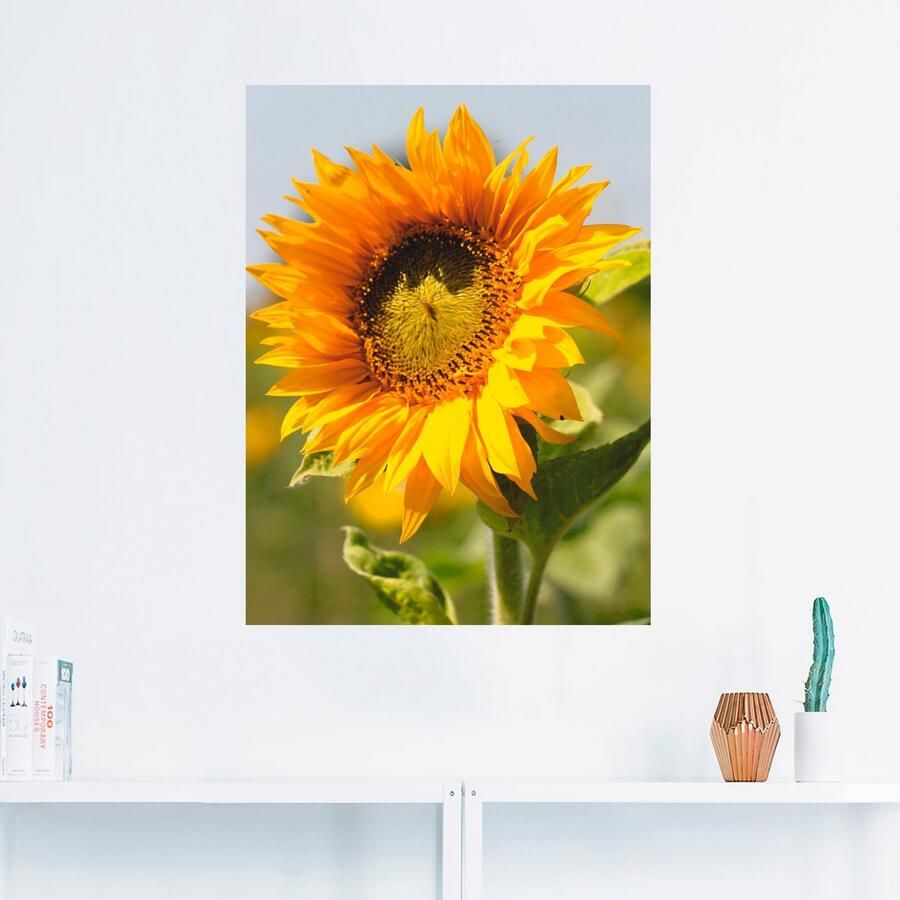 Artland Artprint Zonnebloem als artprint op linnen poster muursticker in verschillende maten