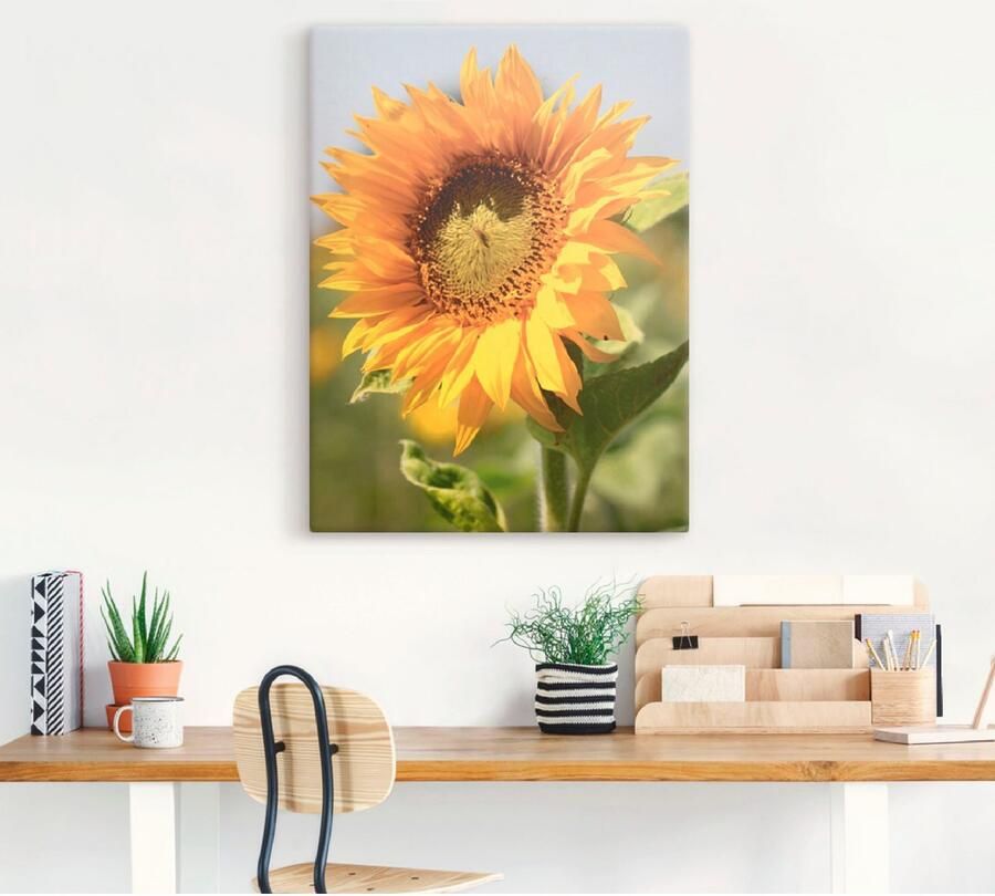 Artland Artprint Zonnebloem als artprint op linnen poster muursticker in verschillende maten - Foto 3