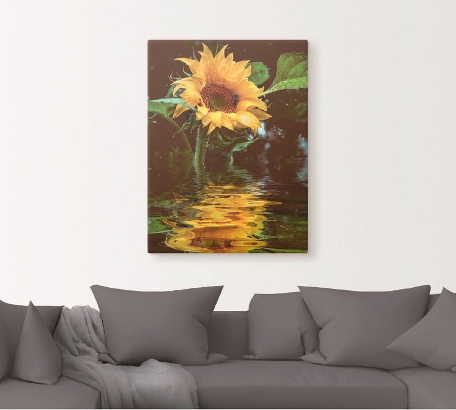 Artland Artprint Zonnebloem als artprint van aluminium artprint voor buiten artprint op linnen poster muursticker - Foto 6
