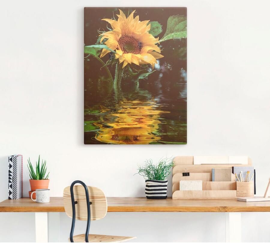 Artland Artprint Zonnebloem als artprint van aluminium artprint voor buiten artprint op linnen poster muursticker - Foto 5