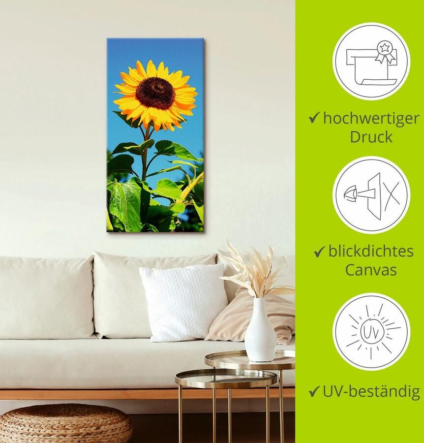 Artland Artprint Zonnebloem als artprint van aluminium artprint voor buiten artprint op linnen poster in verschillende maten. maten - Foto 3