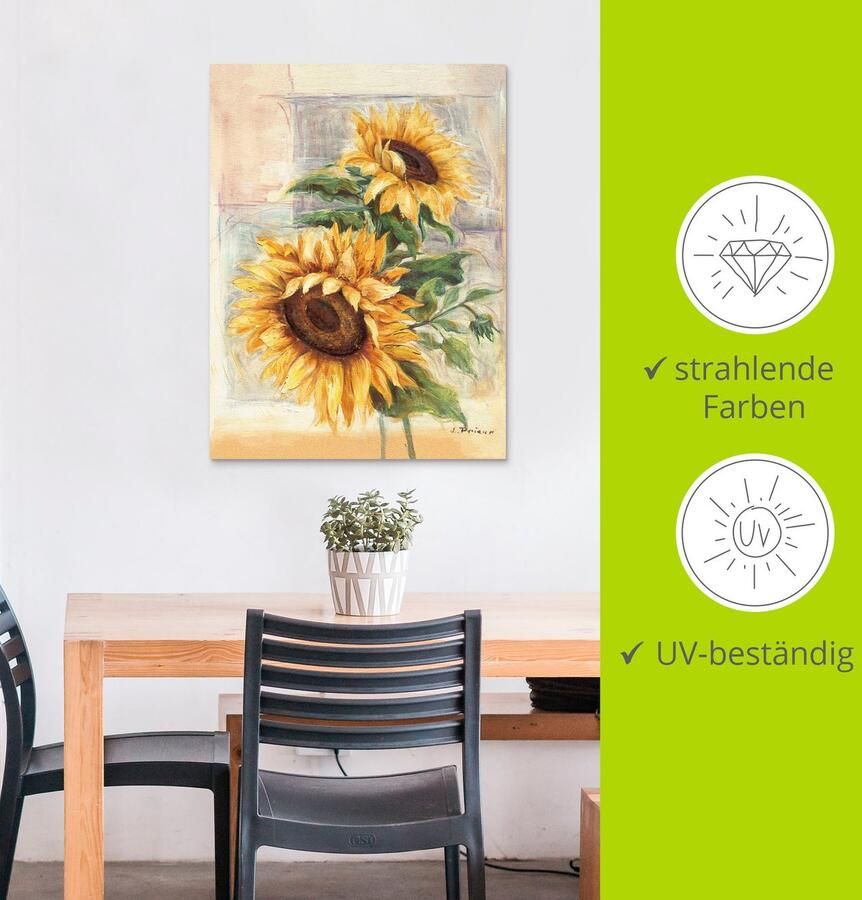 Artland Artprint Zonnebloemen II als artprint van aluminium artprint voor buiten artprint op linnen poster muursticker - Foto 3