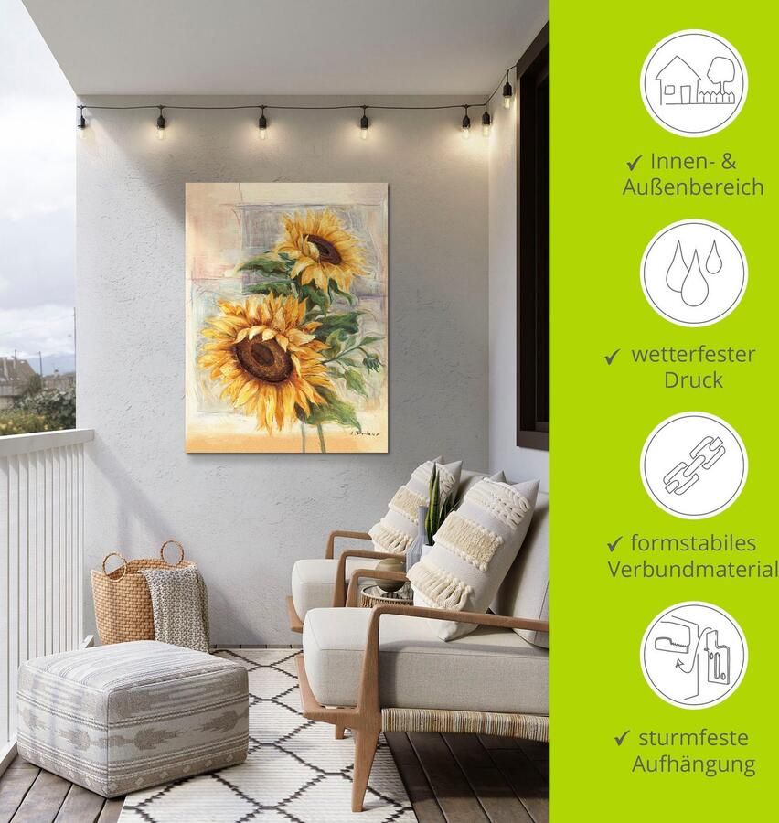 Artland Artprint Zonnebloemen II als artprint van aluminium artprint voor buiten artprint op linnen poster muursticker - Foto 4