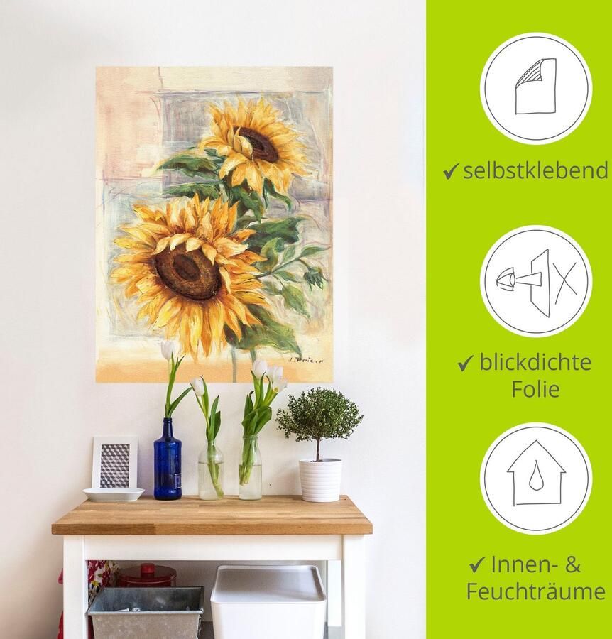 Artland Artprint Zonnebloemen II als artprint van aluminium artprint voor buiten artprint op linnen poster muursticker - Foto 4
