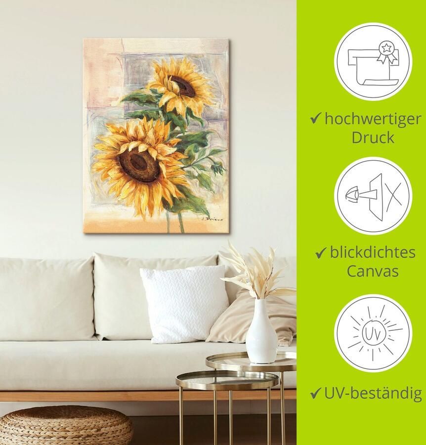 Artland Artprint Zonnebloemen II als artprint van aluminium artprint voor buiten artprint op linnen poster muursticker - Foto 2