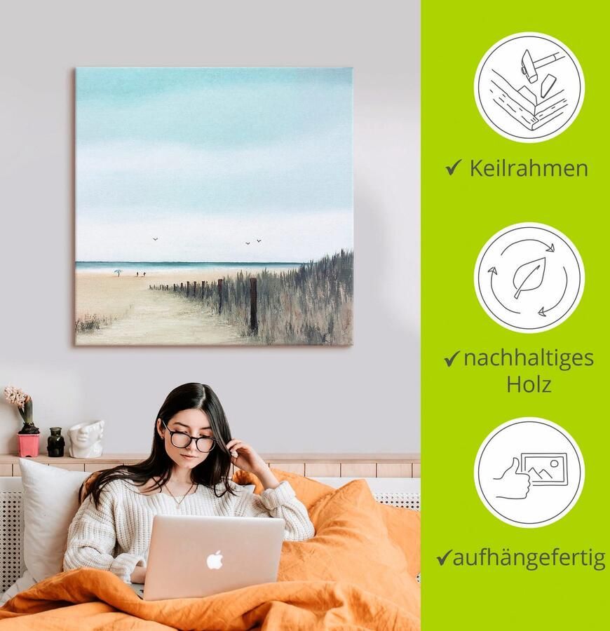 Artland Artprint Zonnige morgen I als artprint op linnen poster in verschillende formaten maten - Foto 2