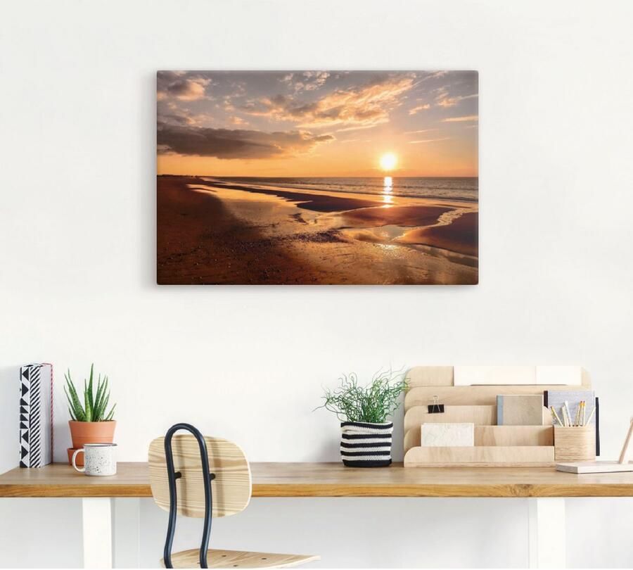 Artland Artprint Zonsondergang aan de Middellandse Zee als artprint op linnen poster muursticker in verschillende maten - Foto 3
