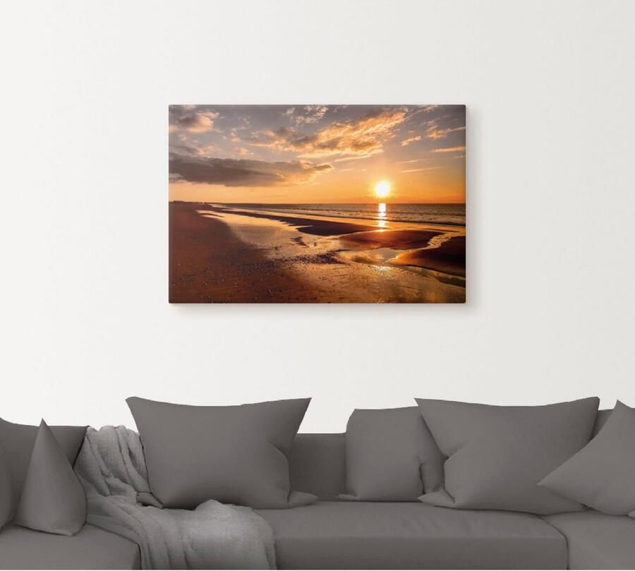 Artland Artprint Zonsondergang aan de Middellandse Zee als artprint op linnen poster muursticker in verschillende maten - Foto 4
